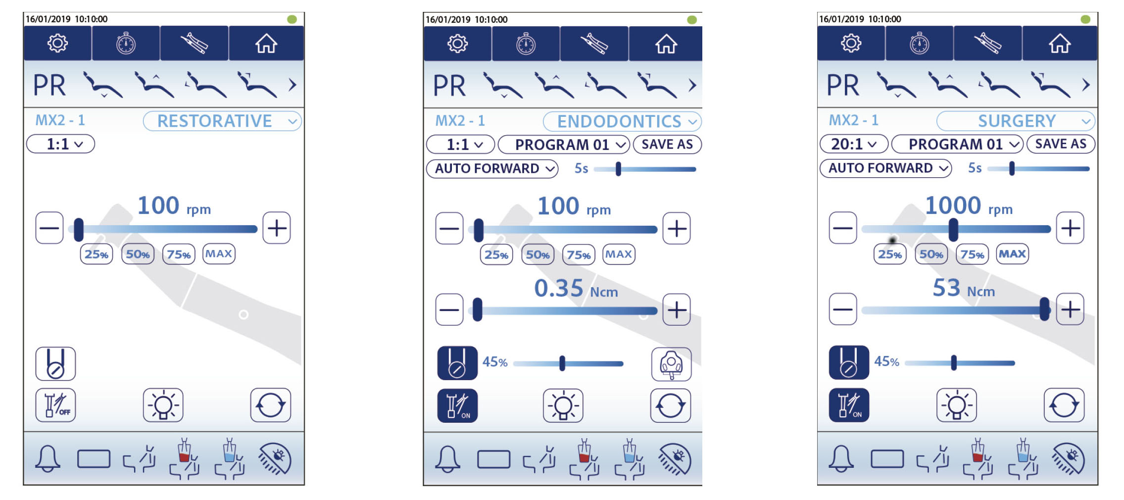 Pantalla Digital Ajustes Micro-motor MX2 Miglionico Nice Touch