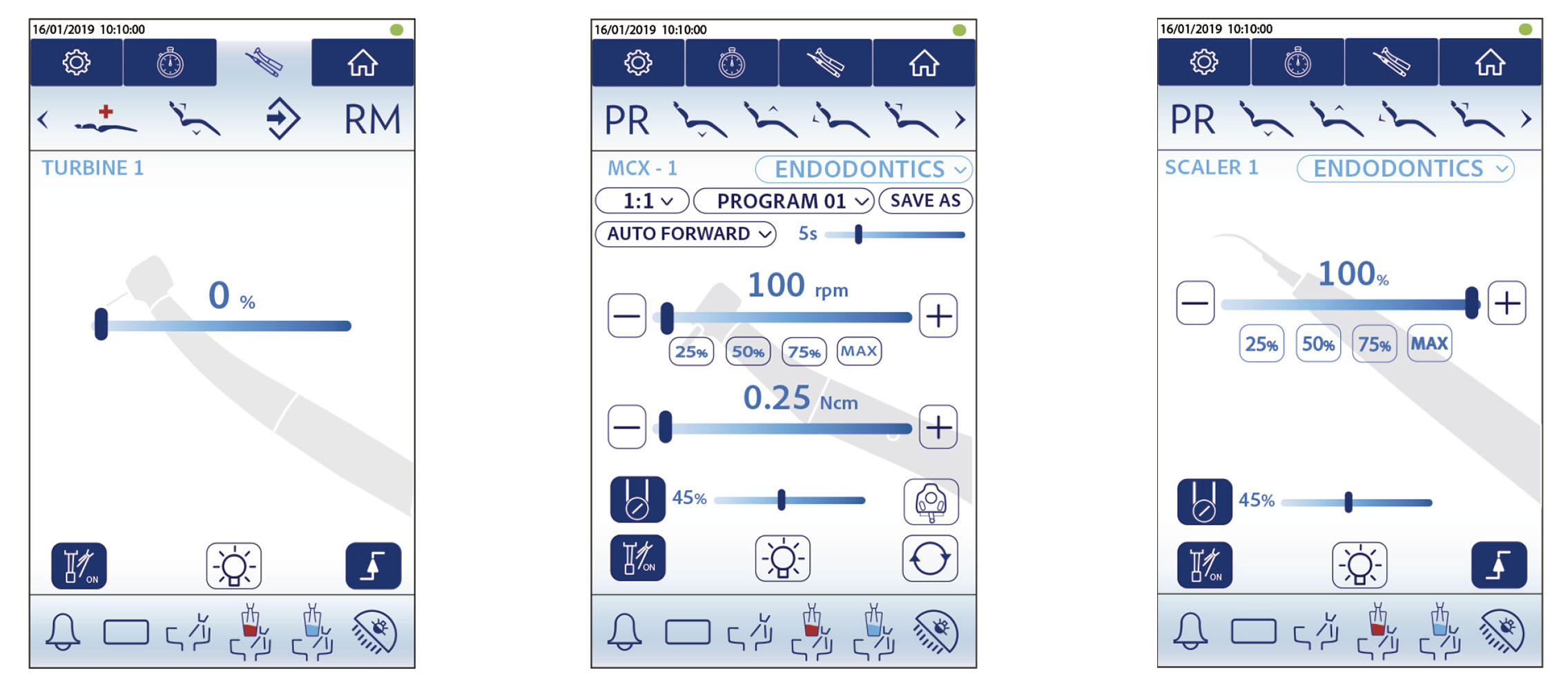 Pantalla Digital Ajustes Endo Miglionico Nice Touch